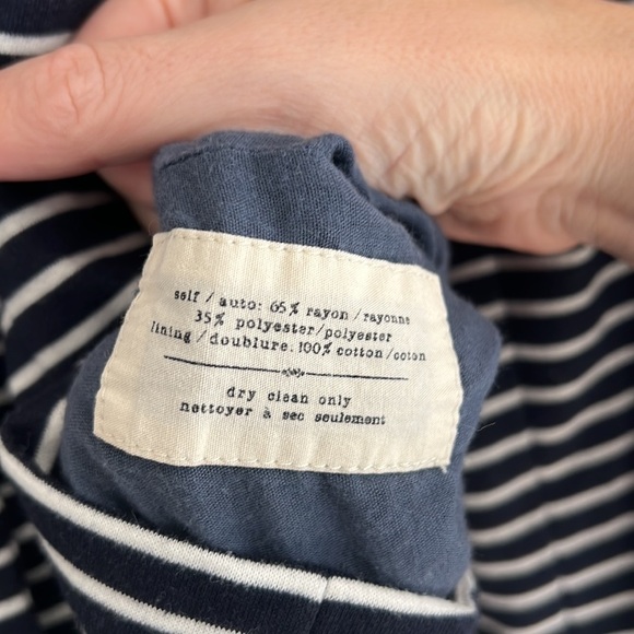 CARTONNIER Striped Navy/White Cropped Jacket - Picture 6 of 6